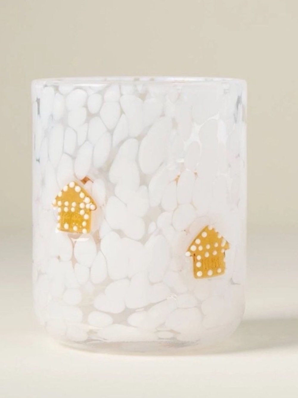 Anthropologie Gingerbread Icon Juice Glass Nesting Gracefully